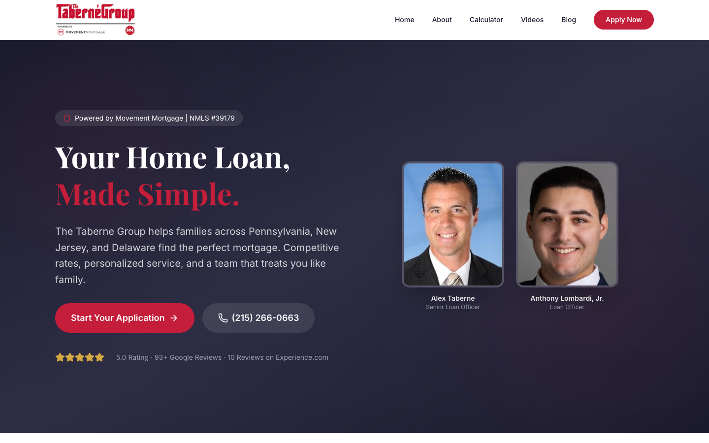 Taberne Group website screenshot